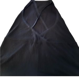 Urban Outfitters size medium black soft ribbed romper strappy back,stretch